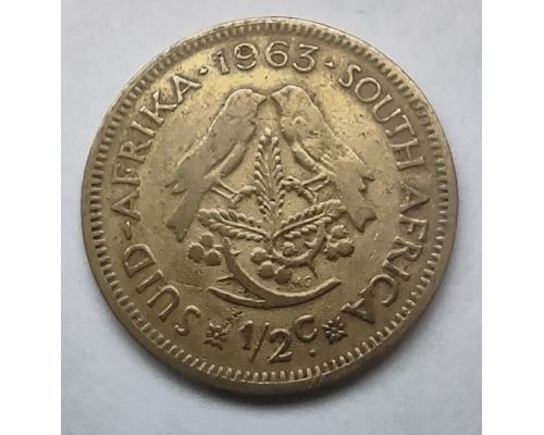 1/2 цента 1963 год ЮАР Йохан Антонисзон ван Рибек