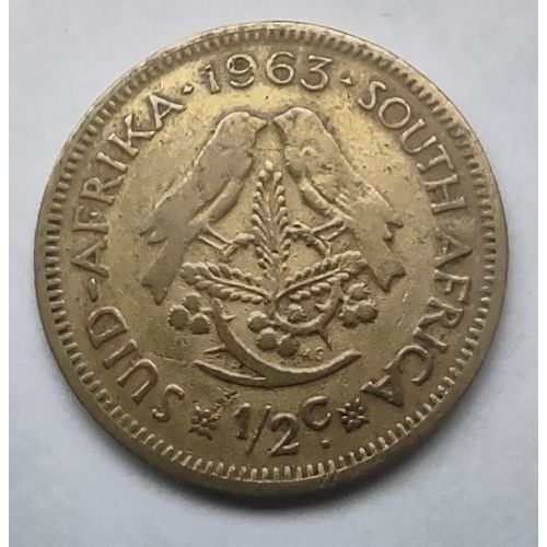 1/2 цента 1963 год ЮАР Йохан Антонисзон ван Рибек