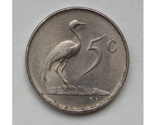 5 центов 1966 год ЮАР Йохан Антонисзон ван Рибек South Africa