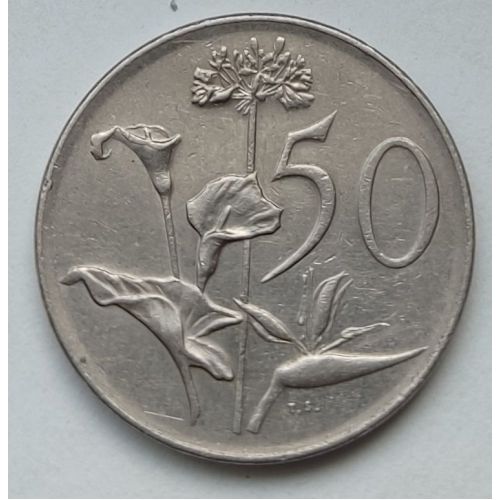 50 центов 1966 год ЮАР Йохан Антонисзон ван Рибек South Africa