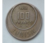 100 франков 1950 год Французский Тунис