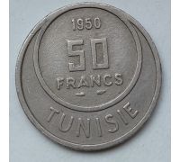 50 франков 1950 год Французский Тунис