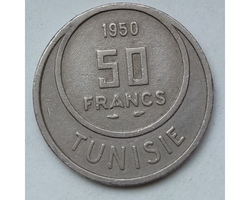 50 франков 1950 год Французский Тунис