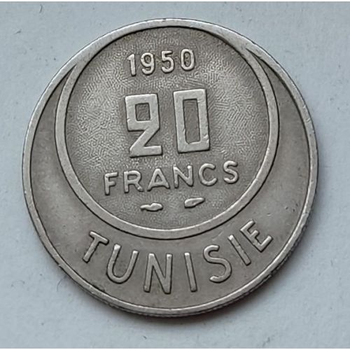 20 франков 1950 год Французский Тунис