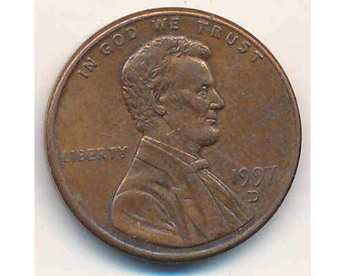 1 цент 1997 год D США