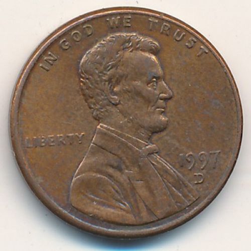 1 цент 1997 год D США