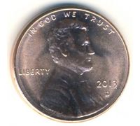 1 цент 2013 год D США