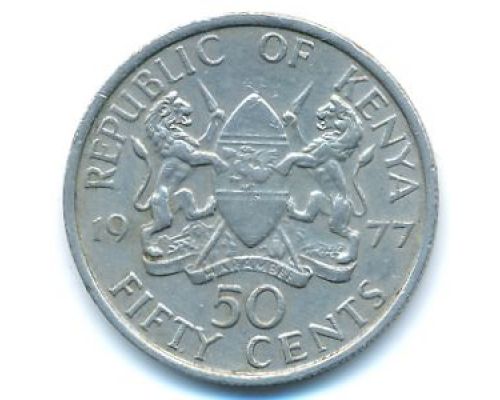 50 центов 1977 год Кения Джомо Кениата