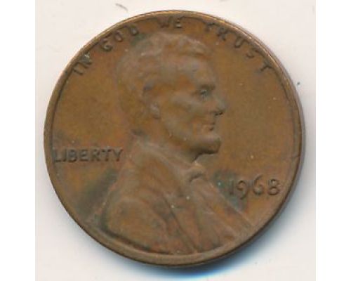 1 цент 1968 год США