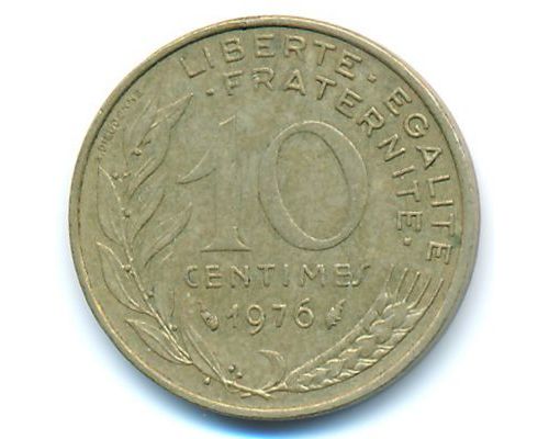 10 сентим 1976 год Франция