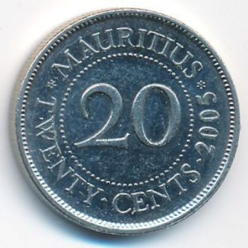 20 центов 2005 год Маврикий Сивусагур Рамгулам