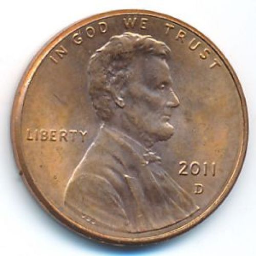 1 цент 2011 год D США