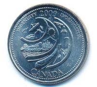 25 центов 2000 год Канада Изобретательность