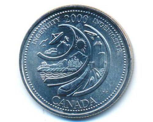 25 центов 2000 год Канада Изобретательность