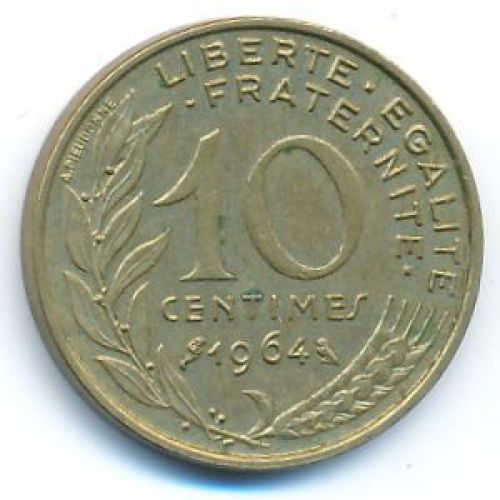 10 сентим 1964 год Франция