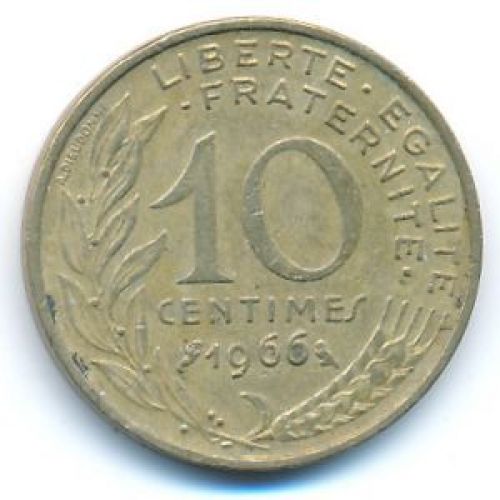 10 сентим 1966 год Франция