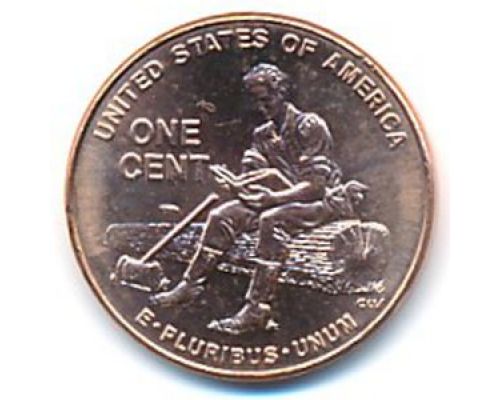 1 цент 2009 год D США Жизнь Линкольна в Индиане