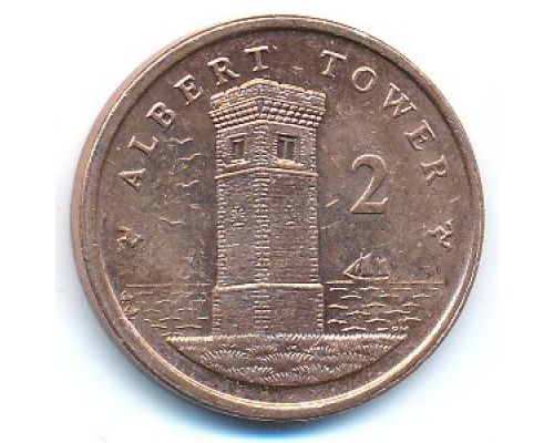 2 пенса 2008 год Остров Мэн