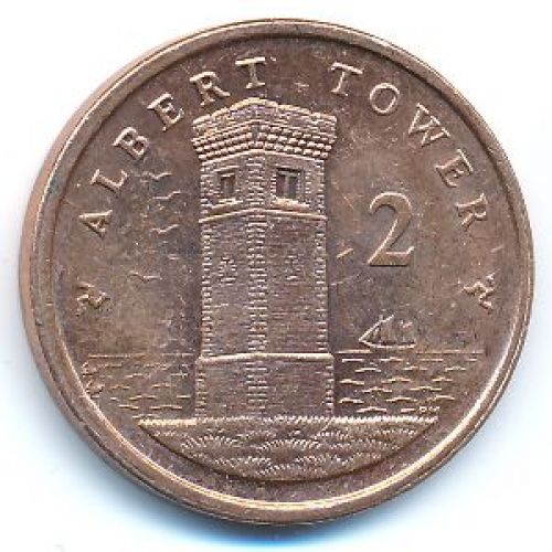 2 пенса 2008 год Остров Мэн