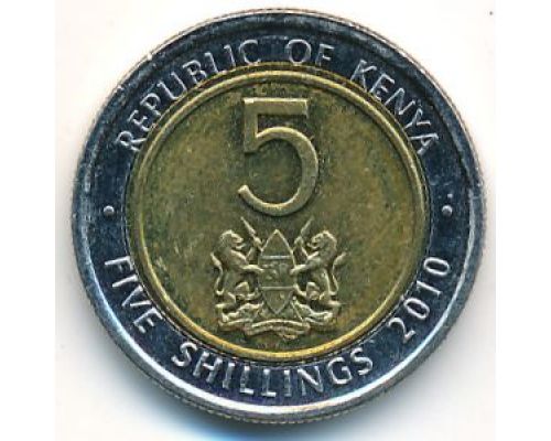 5 шиллингов 2010 год Кения