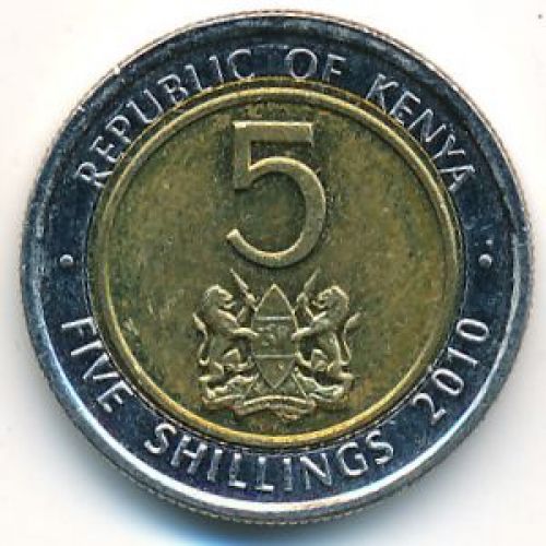 5 шиллингов 2010 год Кения