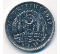 5 рупий 2012 год Маврикий Елизавета II