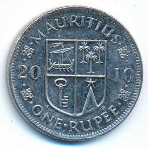 1 рупия 2010 год Маврикий Сивусагур Рамгулам