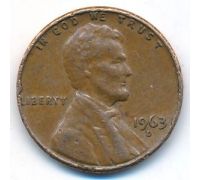 1 цент 1963 год D США