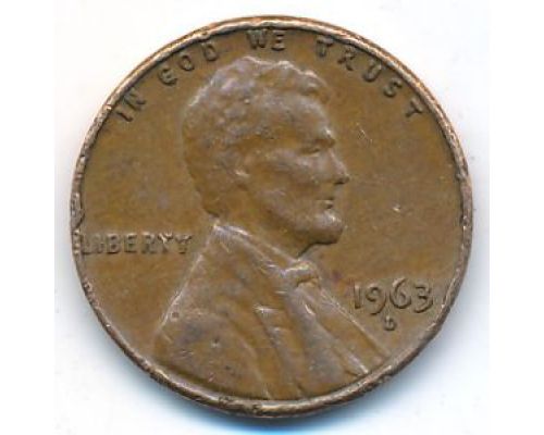 1 цент 1963 год D США