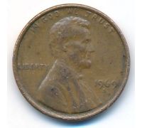 1 цент 1969 год D США