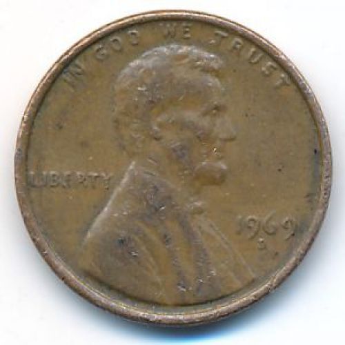 1 цент 1969 год D США