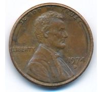 1 цент 1974 год D США