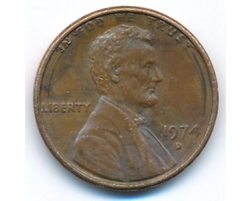 1 цент 1974 год D США