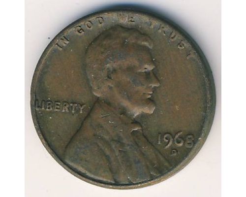 1 цент 1968 год D США