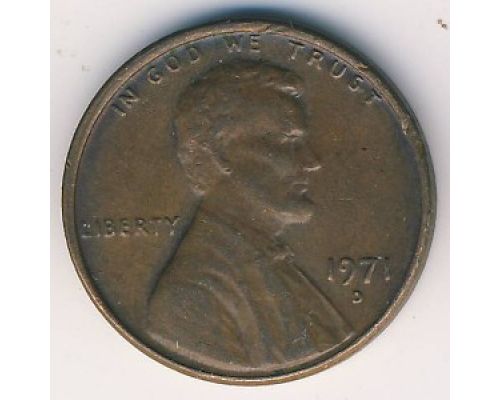 1 цент 1971 год D США