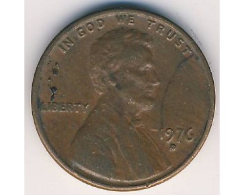 1 цент 1976 год D США