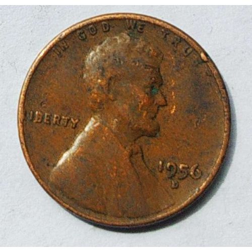 1 цент 1956 год D США Пшеничный цент