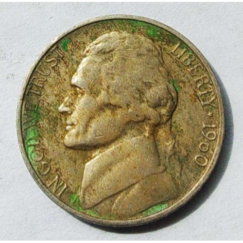 5 центов 1960 D года США состояние VF