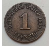 1 пфенниг 1889 год A Германия (Германская Империя) Состояние VF
