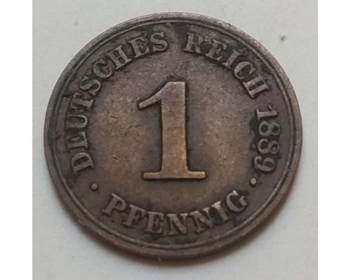 1 пфенниг 1889 год A Германия (Германская Империя) Состояние VF