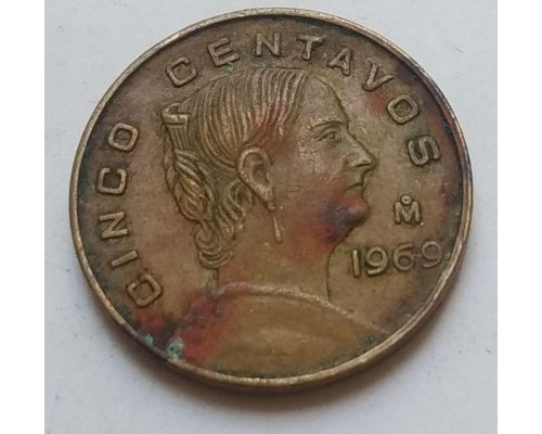 5 сентаво 1969 год Мексика