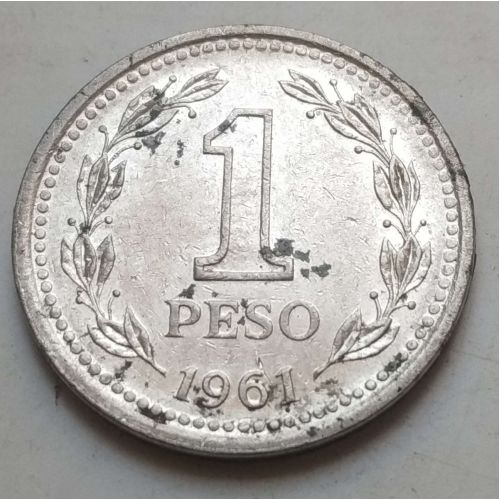 1 песо 1961 год Аргентина