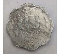 10 пайс 1987 год Индия