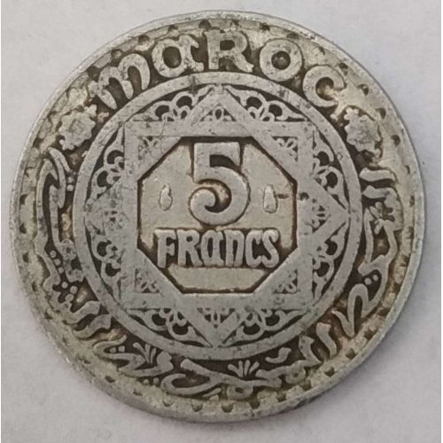 5 франков 1951 год Марокко