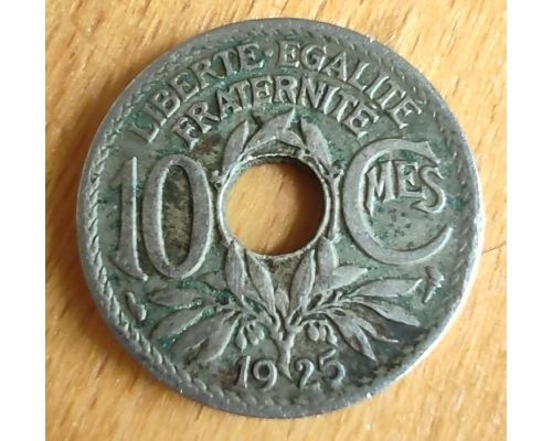 10 сентим 1925 год Франция (сантим)