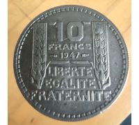 10 франков 1947 год Франция Большая Голова