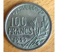 100 франков 1955 год Франция