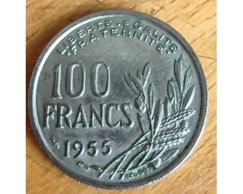 100 франков 1955 год Франция