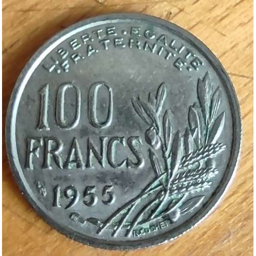 100 франков 1955 год Франция
