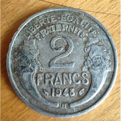 2 франка 1948 B год Франция
